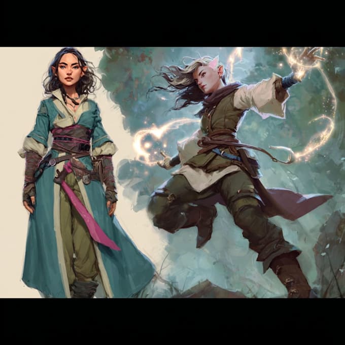Draw dnd character art, fantasy illustration or concept art by ...