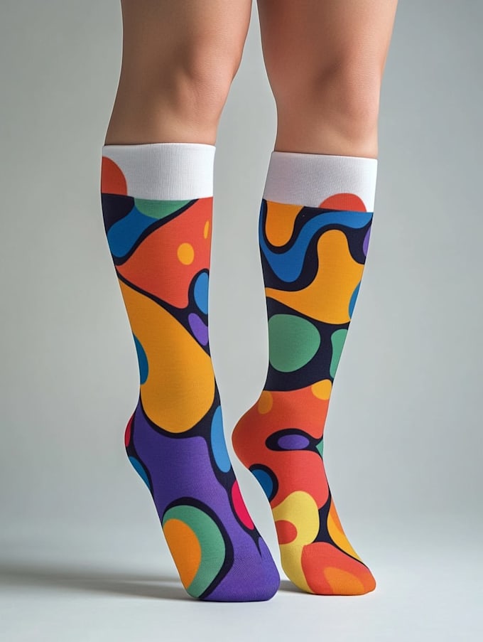 create beautiful socks design