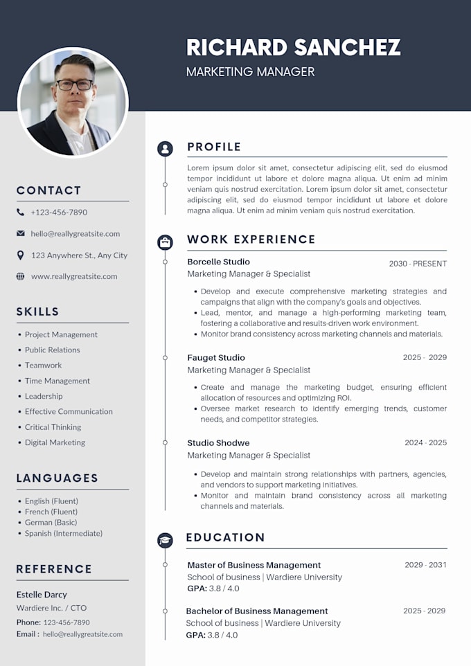 professionally format and design your resume or CV