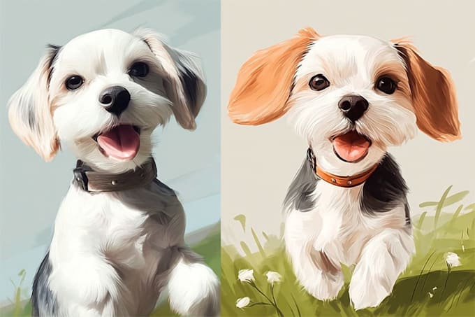 create your lovely pet into disney cartoon portrait