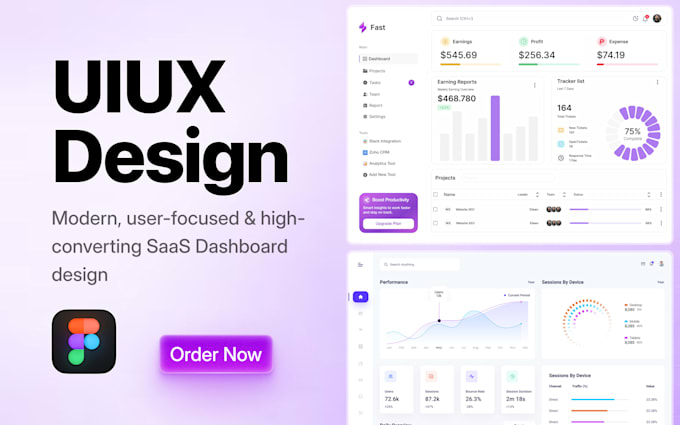 Design a high converting modern saas landing page ui ux in figma by ...