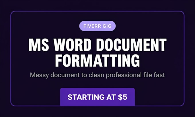 format and clean your messy word document professionally