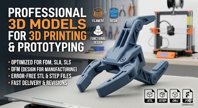 design 3d models for 3d printing and rapid prototyping