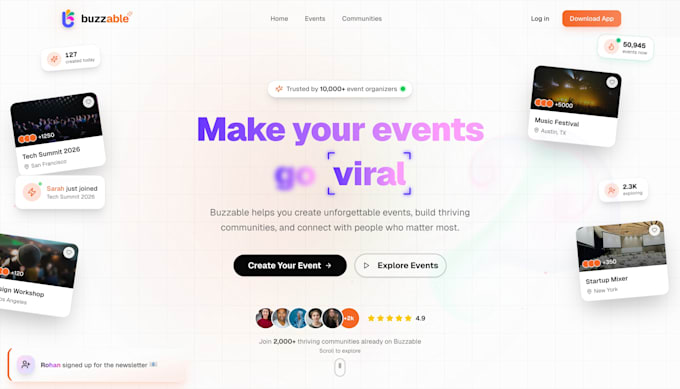 build a modern next js website with animations and clean UI