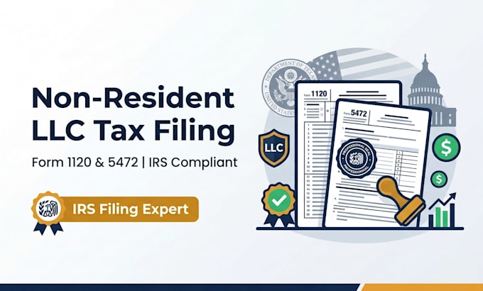 prepare tax return 1120, 5472 and 1040nr for non US resident llc