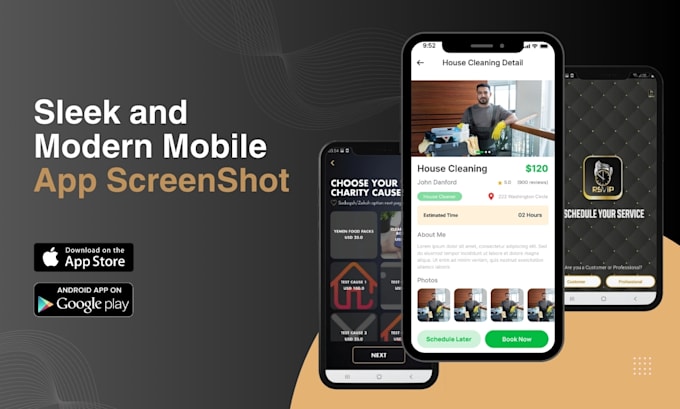 design high converting app screenshots for play store and app store