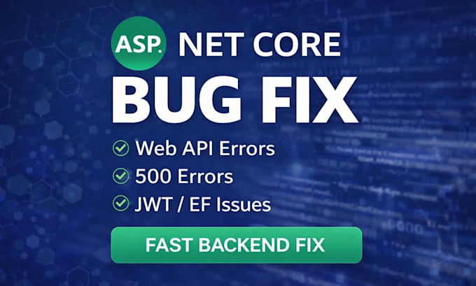 fix asp net core web API bugs, authentication and 500 errors
