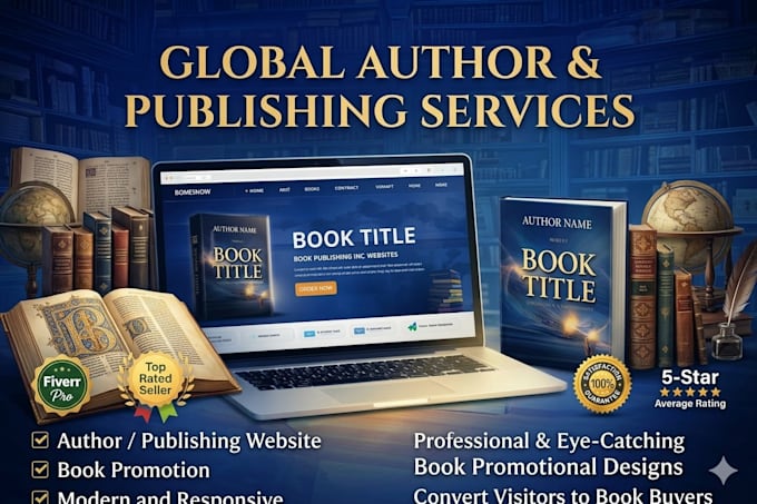 develop book author website or book promotion landing page