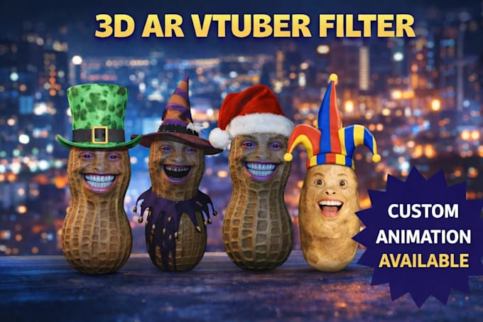 create a custom 3d ar vtuber avatar with face tracking lens studio