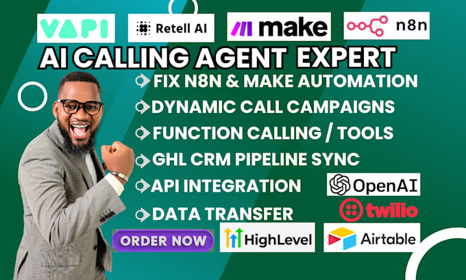 setup vapi ai ai voice agent retell ai ghl agent make com n8n automation vapi