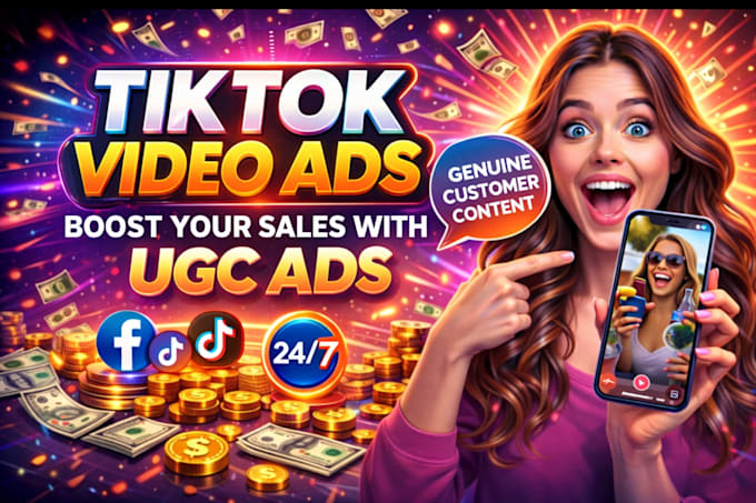 create tik tok video ads, dropshipping product ads within 6 hours