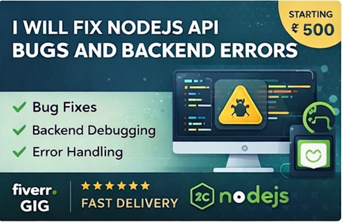 fix nodejs api bugs and backend errors