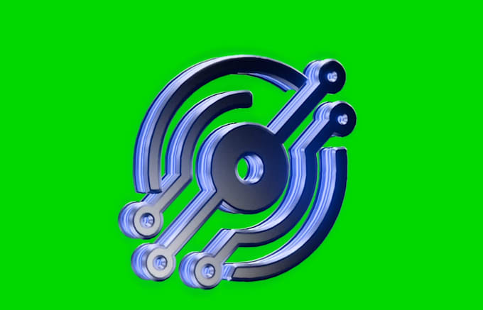 create a real 3d spinning logo animation in blender
