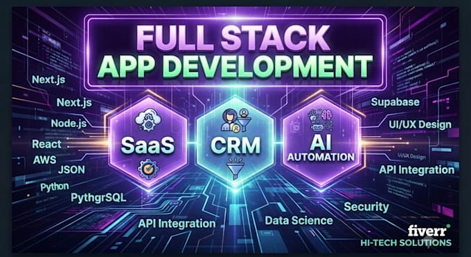build full stack saas apps, crms and ai automation agents for your enterprise