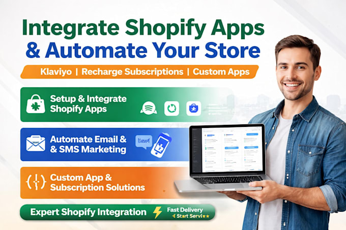 integrate shopify apps klaviyo email marketing recharge subscriptions custom app