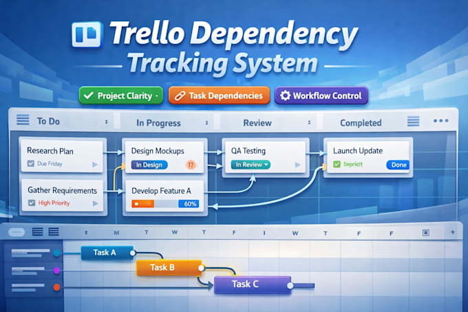 create dependency tracking systems in trello