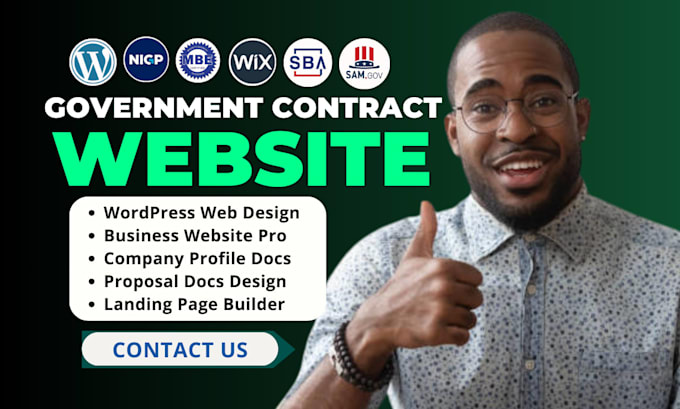 create government contractor website to win contract bids, capability statement