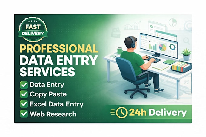 do data entry, copy paste and excel data typing