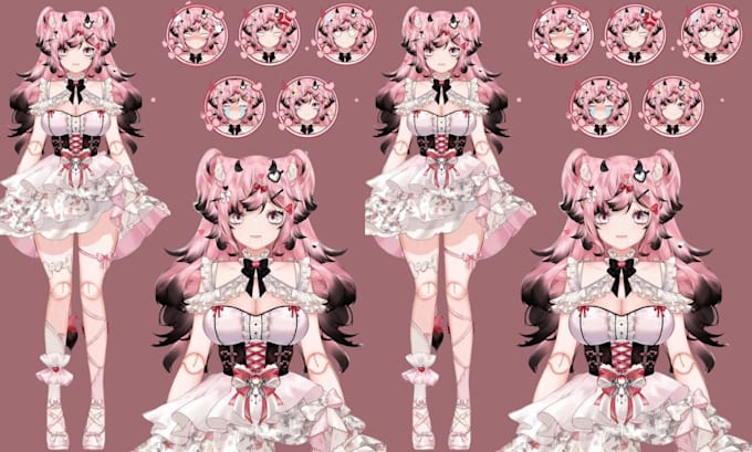 do live2d vtuber model anime vtuber avatar vtuber rigging