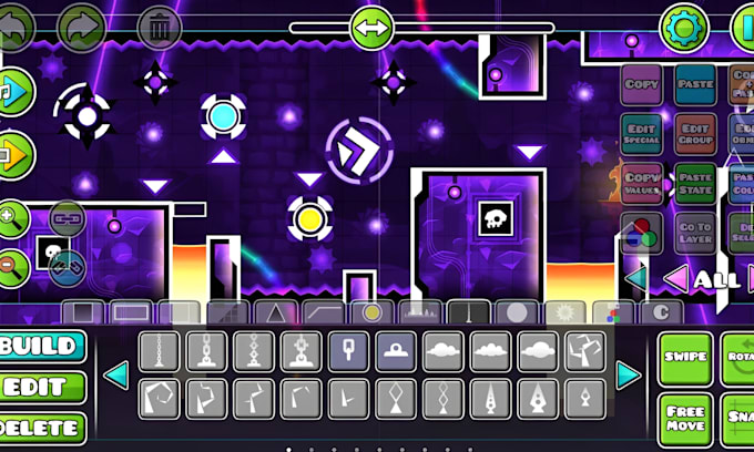 do geometry dash decoration gd deco gameplay texture pack thumbnail level layout