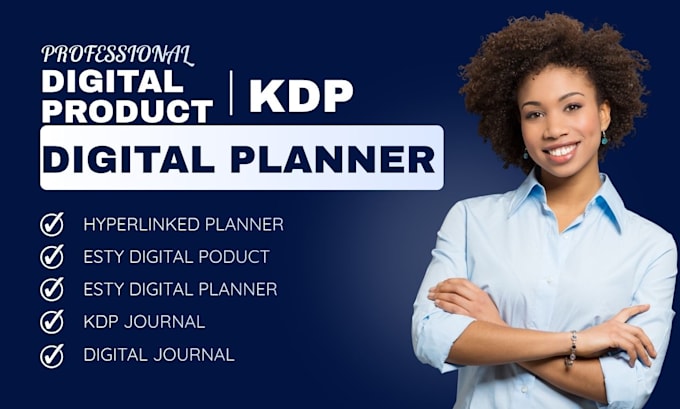 hyperlinked planner, esty digital planner, canva planner, digital product, kdp