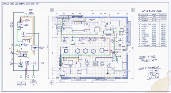 Do electrical design, lighting layout, sld, panel schedule and load ...