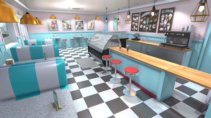 design your 3d retail store, 3d shop front and exterior, 3d store rendering