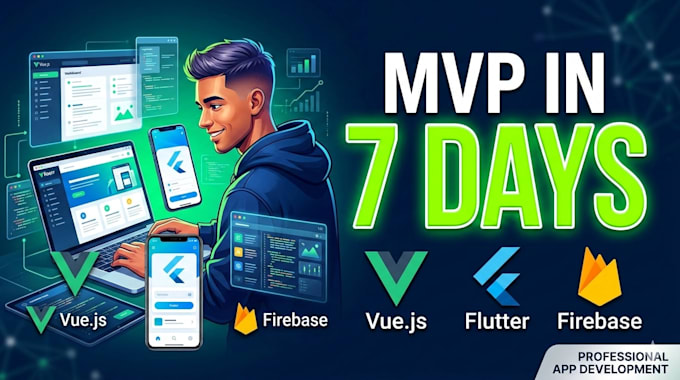 Build a high performance flutter app or vue website with firebase ...