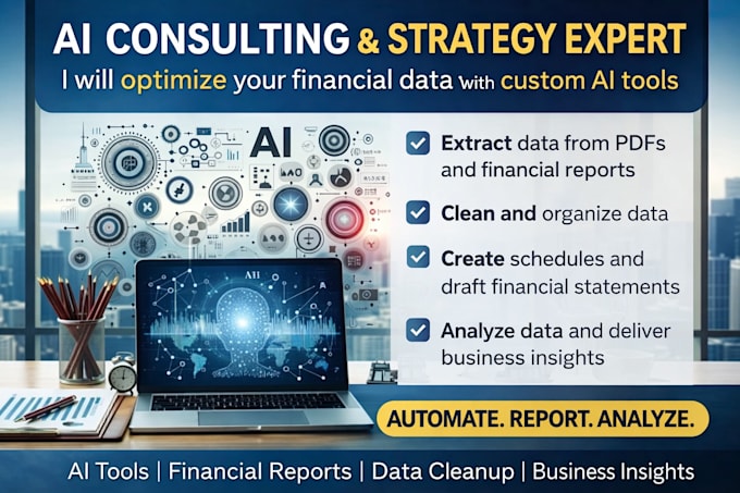clean data, create schedules, and draft financial statements