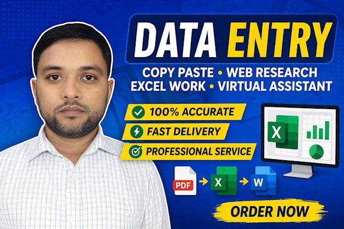 do data entry, copy paste, and bangla english typing