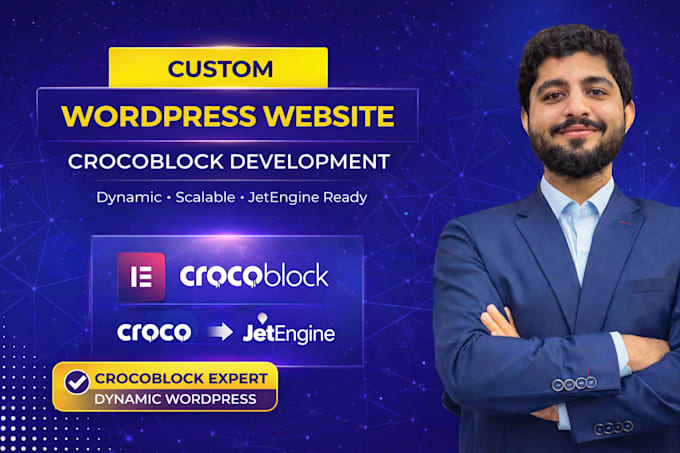 build a custom wordpress website with crocoblock, elementor, jet engine