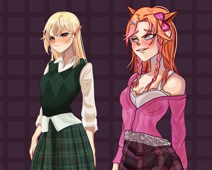 draw custom character design, oc and nsfw art