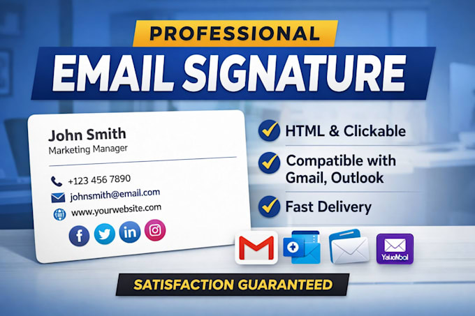 design a professional email signature
