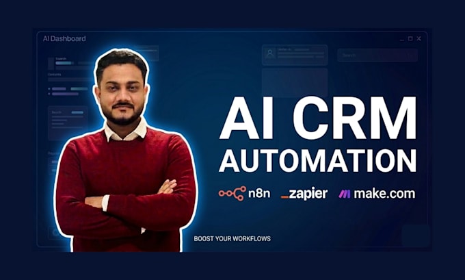 build CRM automation using n8n, zapier or make