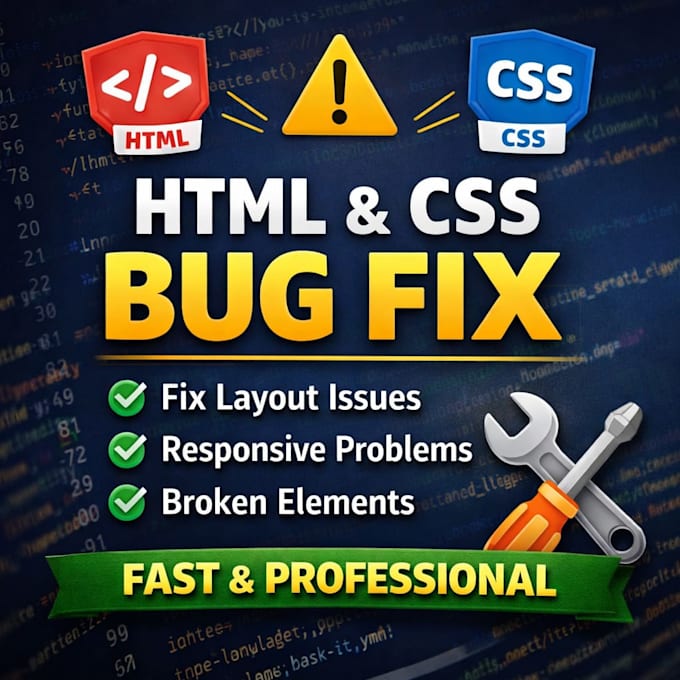 fix HTML CSS bugs on your website quickly