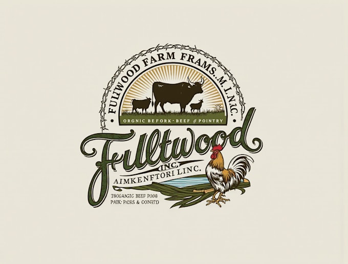 create professional vintage farm logo design