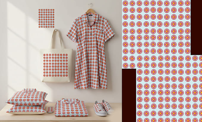 design modern seamless patterns for textile and surface design