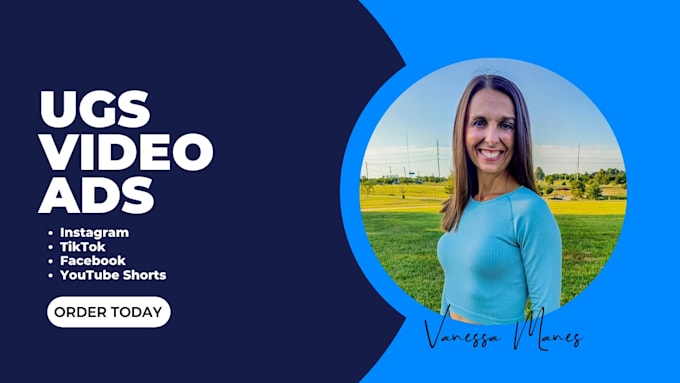 create ugc video ads for instagram, tiktok or facebook female over 40