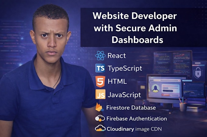 create a responsive website with secure admin dashboard