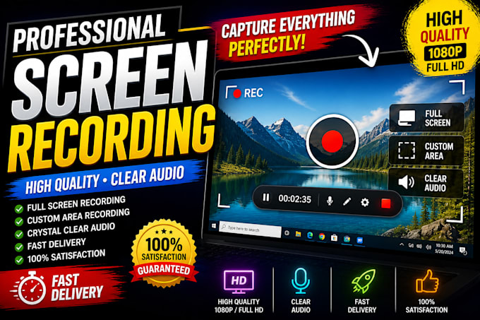 create a screen recording video for your youtube tutorials