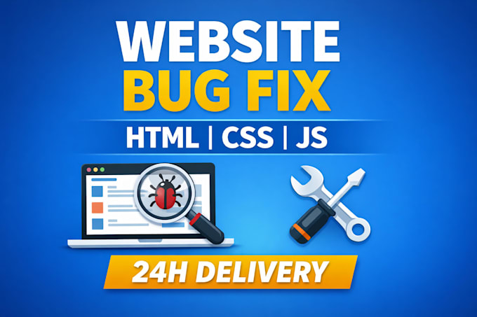 fix HTML CSS javascript bugs and responsive issues