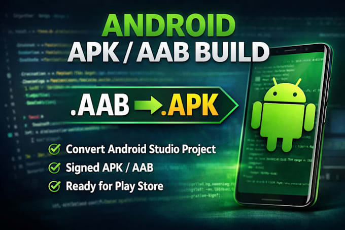 convert android studio project to apk or aab for play store