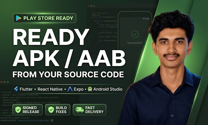 convert flutter, react native, expo and android studio to apk or aab
