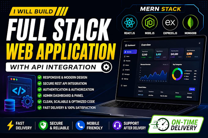 develop a mern stack web application with rest API integration