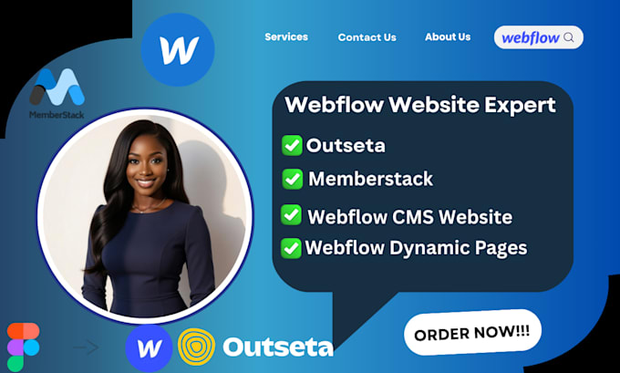 build webflow dynamic pages setup webflow cms memberstack outseta webflow expert