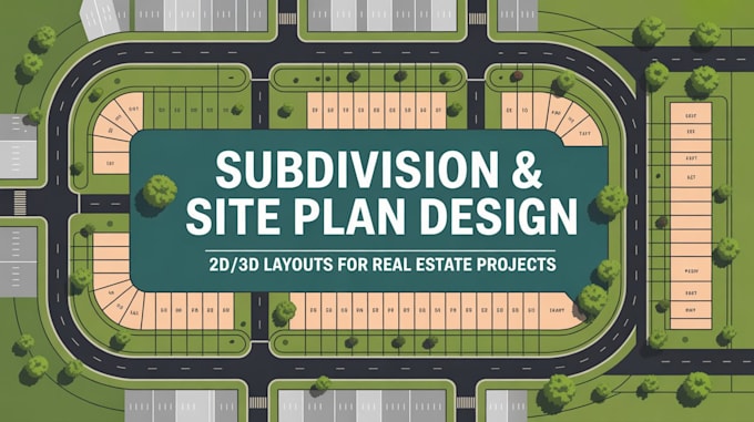 design subdivision plan, site plan, plot plan for land development