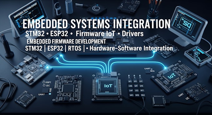 embedded system integration, firmware, rtos, iot, drivers for stm32 and esp32
