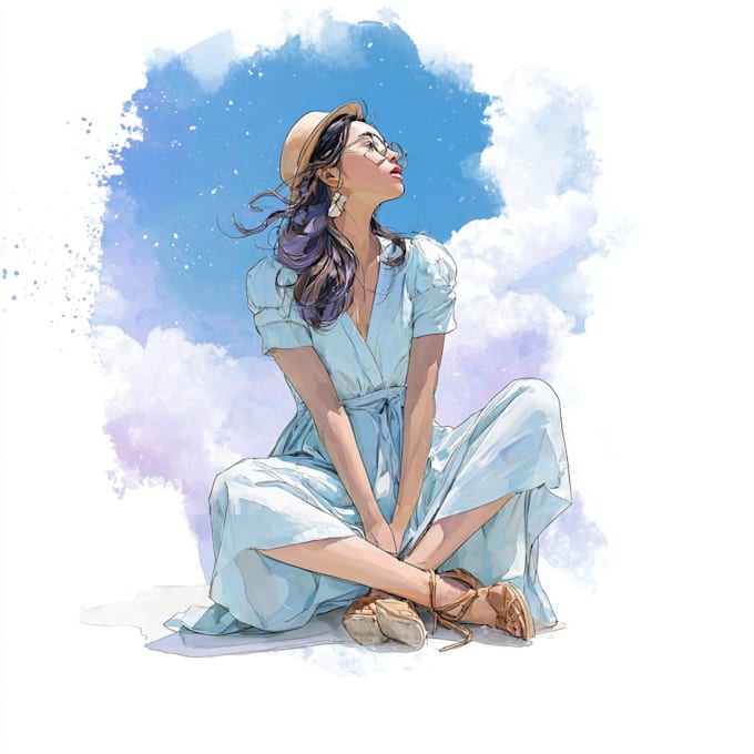 design vector storyboard and watercolor illustration
