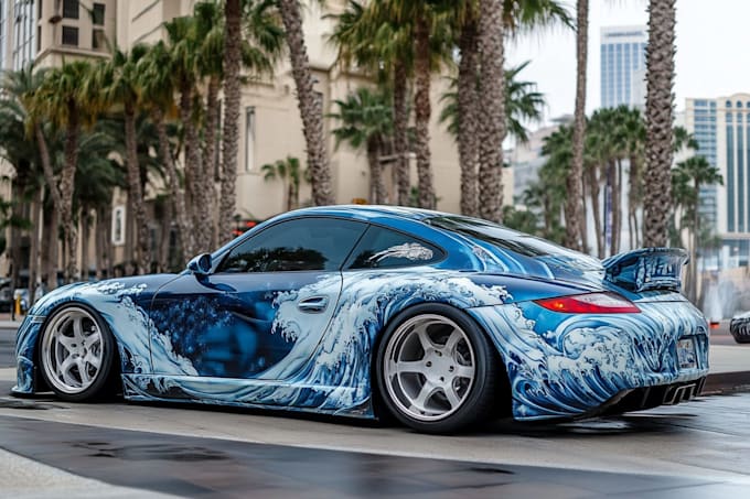 design a custom vehicle wrap, cars, pickups, trailers,