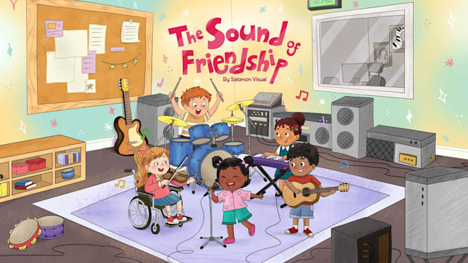 illustrate children story book illustration for kids